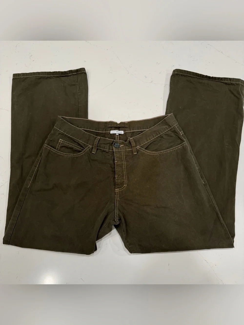 James Perse Men’s Standard 5 Pocket Olive Green Pants